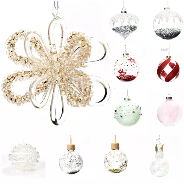 Hanging Christmas Tree Baubles Decor Ball Wedding Party Xmas Fillable Ornaments