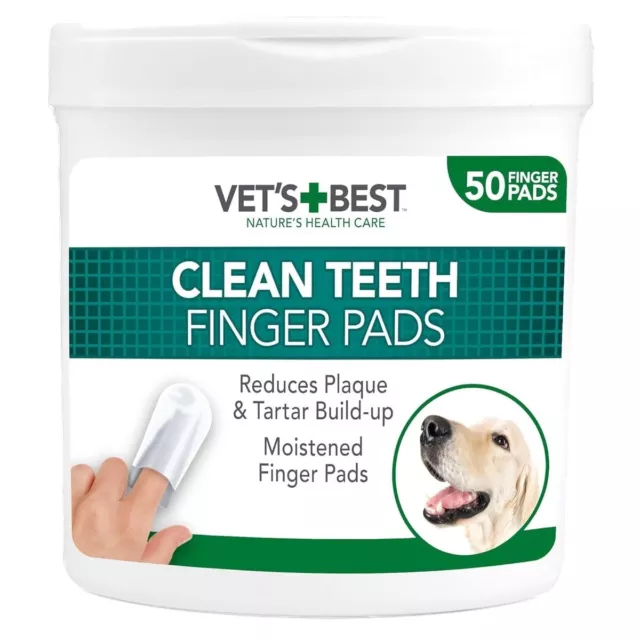 Vets Best Fingerpads À Nettoyage des Dents pour Chiens, Neuf