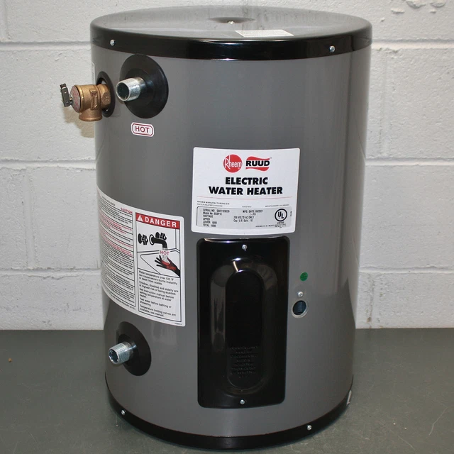 RHEEM RUUD ELECTRIC Water Heater EGSP10 208V, 10 Gallon Tank, 6000W