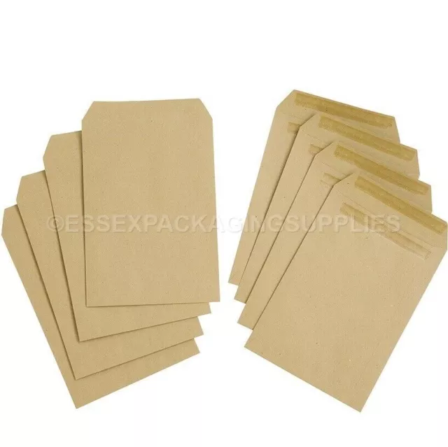 Plain Brown Paper Envelopes C4 C5 Office Postal Envelopes Seal