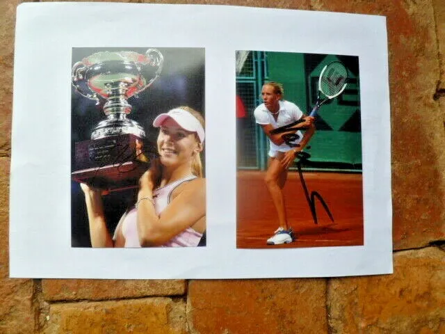 Tennis Player Nicole Vaidisova  Hand Signed  2 Photos 6X4 Inch