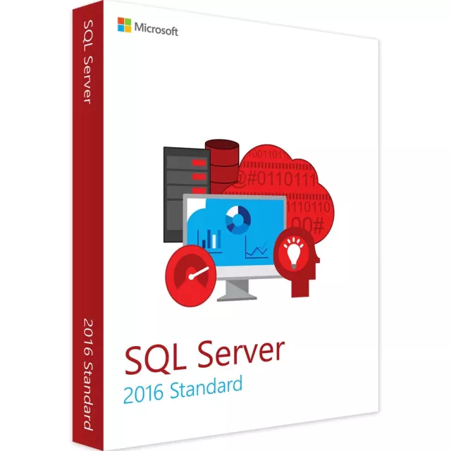 Microsoft SQL Server 2016 Standard with 16 Core License, unlimited User CALs