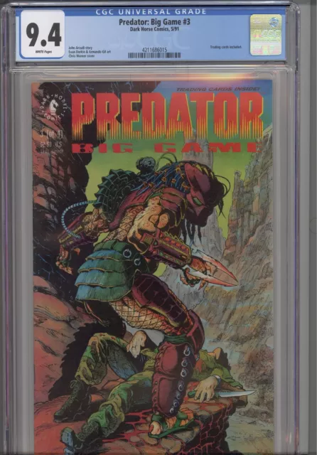 Predator: Big Game #3 CGC 9.4 1991 Dark Horse Comics, Trading Card Included