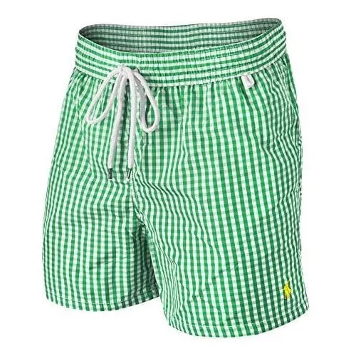 Ralph Lauren Traveler Gingham Swim Trunk Shorts mens size L Large 710540078