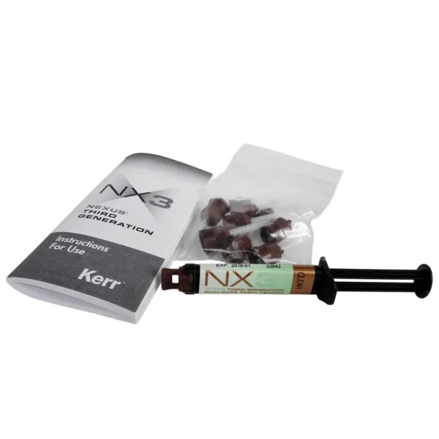 Kerr NX3 Dental Universal Adhesive Resin Cement Automix Syringe Clear 33643 5 Gm