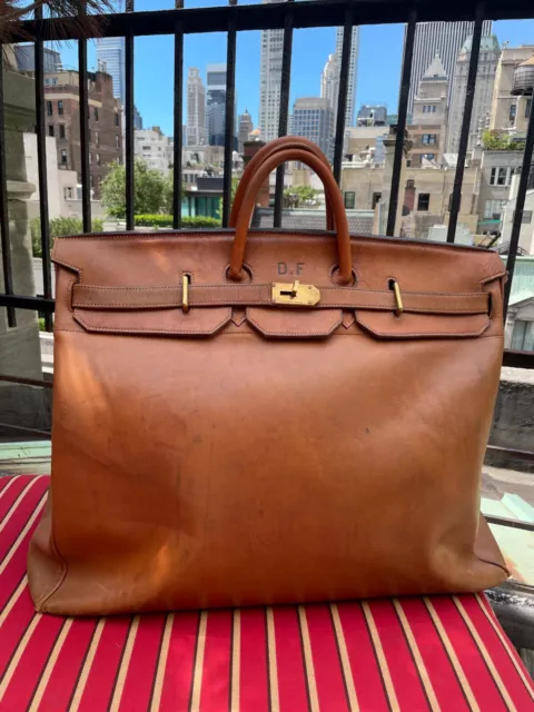 RARE VINTAGE HERMES 60cm Travel Birkin HAC Haut à Courroies $8,000.00 -  PicClick