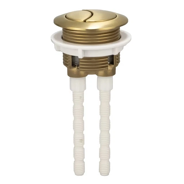Bouton De Réservoir De Chasse D'eau 38 Mm En Laiton Brossé Doré Bouton Double Pour Remplacer Les Raccords De Toilettes étroitement Connectés