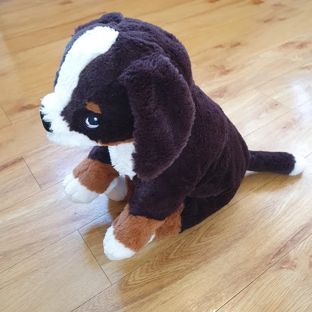 IKEA BURMESE MOUNTAIN DOG HOPPIG plush puppy soft toy Brown Black White