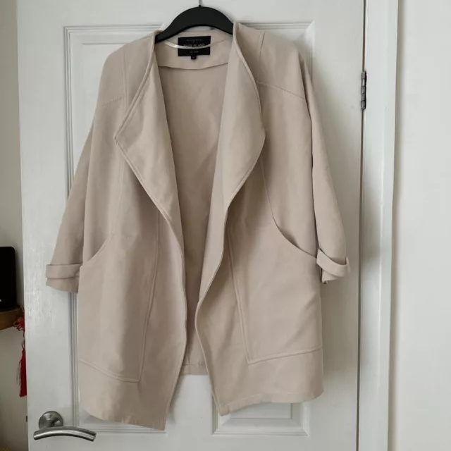 Topshop dusty pink thin oversized jacket / blazer size 8