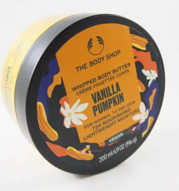 (1) The Body Shop Vanilla Pumpkin Whipped Body Butter 72H Full Size 6.9oz 200ml