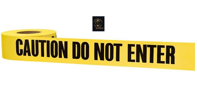 Empire Level Mfg. Caution Do Not Enter Tape, 77-1006, 3" X 1000 Ft  ~ 2 Rolls  ~