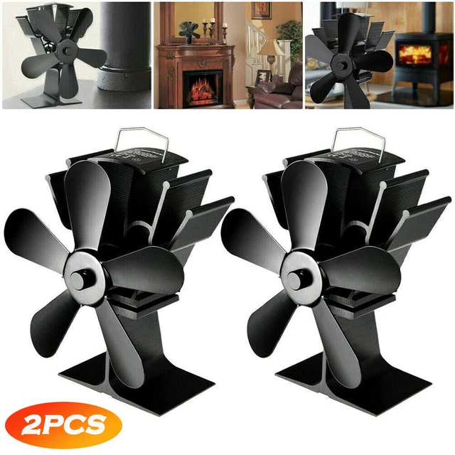 5 Flügel Ofenventilator Kaminofen Ventilator Stromloser Lüfter Stove Fan Gebläse