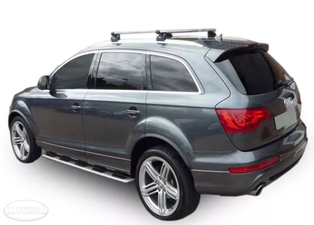 PEDANE LATERALE SOTTOPORTA ALLUMINIO SPEDIZIONE GRATUITA PER Audi Q7 2005 - 2015 2