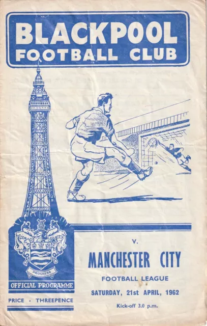 BLACKPOOL v MANCHESTER CITY 1961/62 DIVISION 1