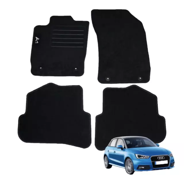 Kit 4 Pezzi Tappeti Tappetini Moquette Adatto Per Audi A1 (8X) 2010 Con 4 Att.