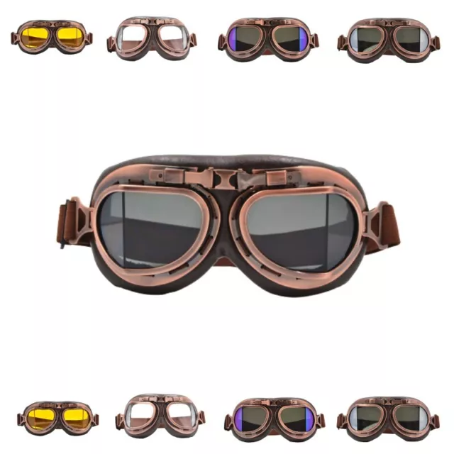 Motorcycle Goggles UV Retro Vintage Aviator Pilot Cruiser Scooter Biker For BMW