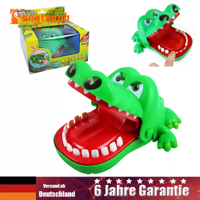 Groß Krokodil Mund Zahnarzt Biss Finger Reaktionsspiel Funny Tricky Toy DHL