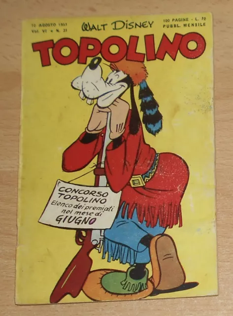 Ed.mondadori  Serie  Topolino   N°  31  1951  Originale  !!!!!
