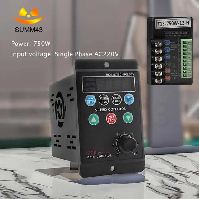750W SINGLE TO 3 Phase Variable Frequency Drive 110V 220V Converter 1
