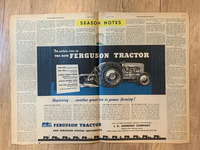 Magazine Ad* - 1948 - Ferguson Tractors - (two-pages)