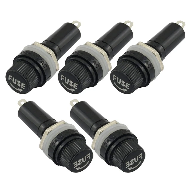 Support fusible 10A 250V facile à installer pour 6 x 30 mm 6 * 30 fusibles en v