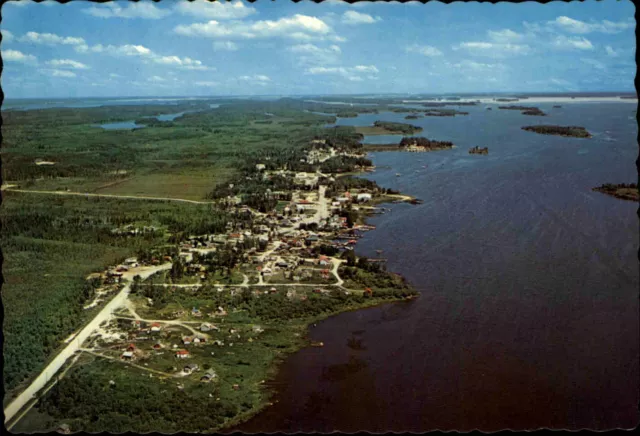 CANADA Postcard Kanada Postkarte Aerial View LAC LA RONGE Saskatchewan color AK