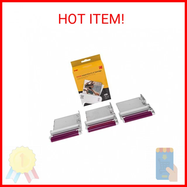 KODAK 4PASS Film Cartridge (3x3") for KODAK Mini 3 Retro and Mini Shot 3 Retro,