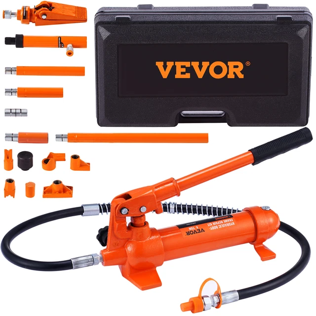 VEVOR 12 TON Porta Power Hydraulic Jack Air Pump Lift Ram Body Frame