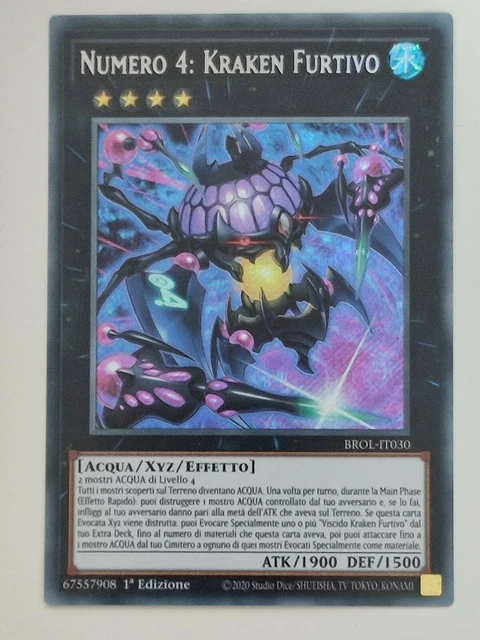 YU-GI-OH! NUMERO 4 Kraken Furtivo Rara Segreta - Italiano EUR 4,90 ...