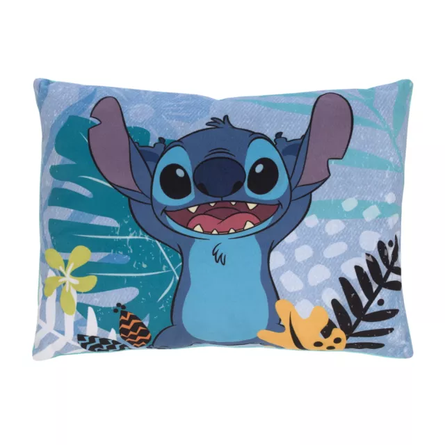 Disney Stitch Decorative Throw Toddler Pillow, Purple and Blue,