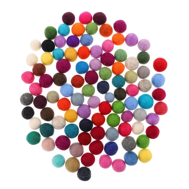 Fieltro de lana 2 cm ollas de lana bolas esponjosas manualidades pomo manualidades broche de manualidades