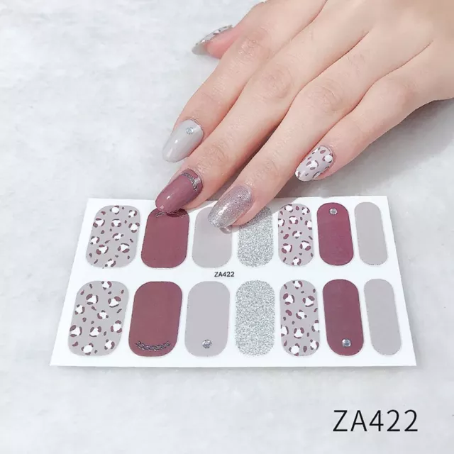 14 Strips Gel Nail Stickers Full Cover Nail Art Stickers  DIY Nail Art Making