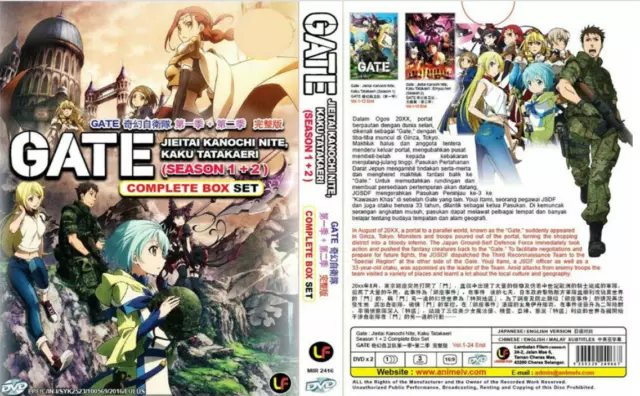 DVD ANIME GATE Jieitai Kanochi Nite, Kaku Tatakaeri Season 1 + 2 Vol.1-24  END $46.89 - PicClick AU