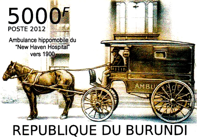 Ungezähnt MNH Kutsche Pferd Tier Krankenwagen Medizin Usa Krankenhaus / 1498