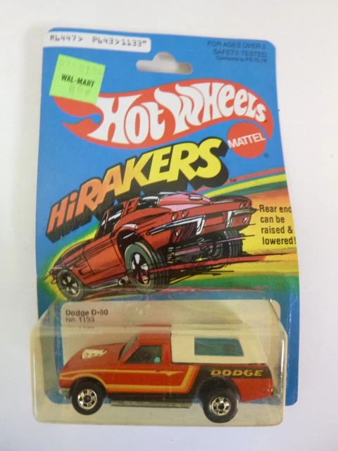Vintage 1979 Hot Wheels Hi-Rakers - DODGE D-50 PICKUP TRUCK (red) - MOC/NEW