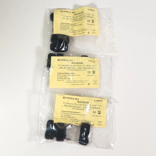 (3) Mini férula de seguridad grande BUNNELL