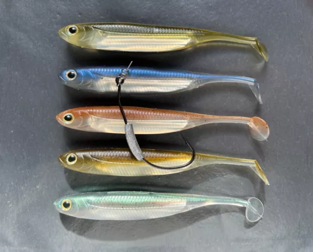 Fishing Sea Bass Pike Arrow J Shad Style Lure Set  120mm 17g