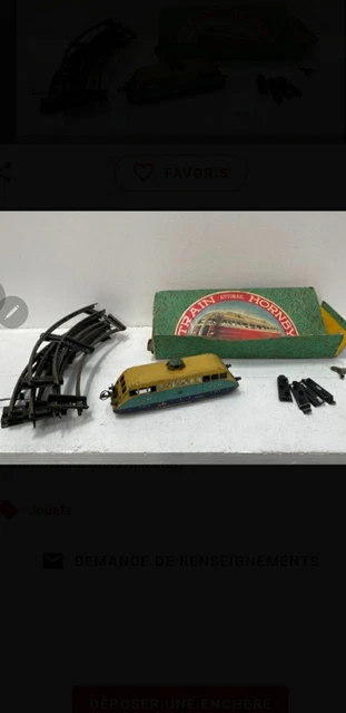 Ancien Jouet Mécanique – Coffret Hornby Meccano Avec Autorail – Métal Taïwan