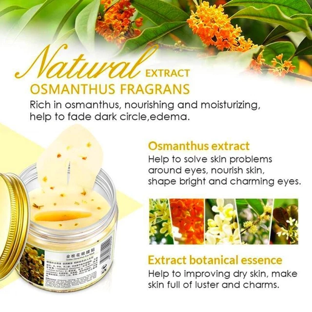 Osmanthus Patch per gli occhi - 80 pz/bottiglia - Borse per ridurre le rughe - Aiuto per dormire donna
