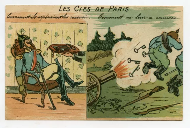 WW1. Satira Guglielmo II. Kaiser. Wilhelm II. Le Chiave Da Parigi. Propaganda