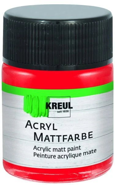 Kreul Acryl Mattfarbe rot 50 ml  Künstlerfarben
