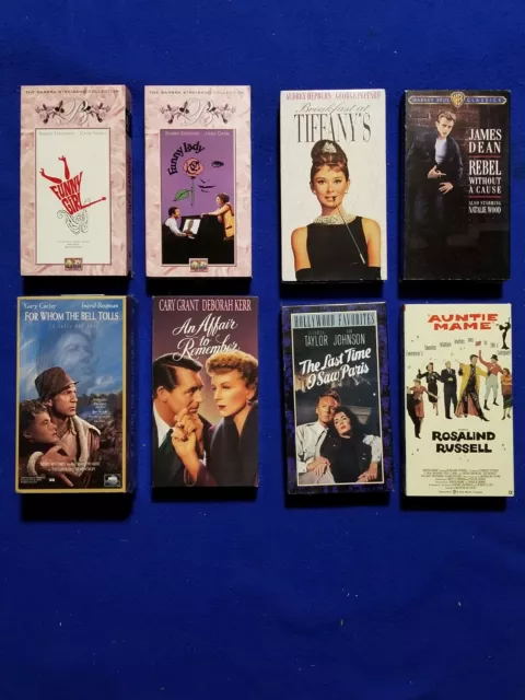 Classic Vhs Movies Lot Of 8 Vhs Tapes 2 New 6 Watched Once Htf Oop