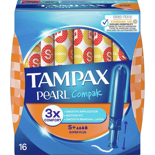 Tampax Compak Pearl Super Plus 16uds