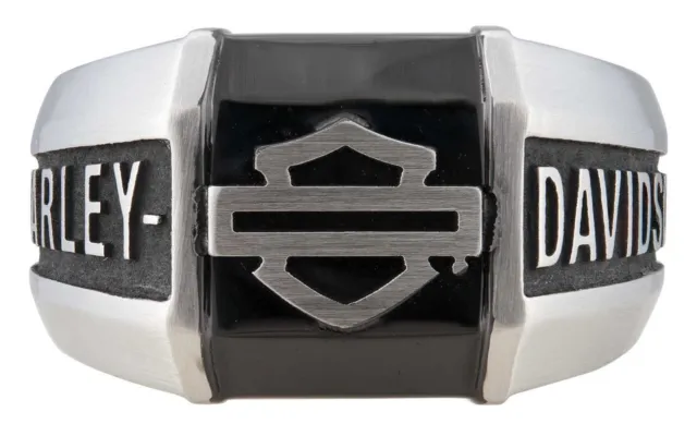 Harley-Davidson® Herren Outline B&S Collegiate Style Ring Edelstahl HSR0105