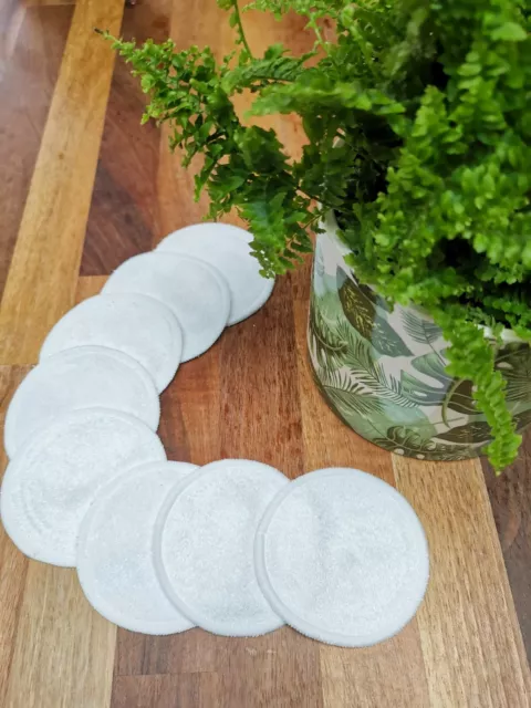 Almohadillas removedoras de maquillaje orgánicas reutilizables de bambú rizo. Vegano. Eco-friendly