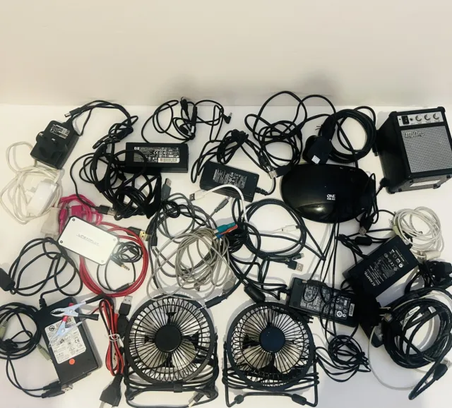 Mixed Bundle Job Lot Of Untested Electronics Cables Chargers Clearance Items