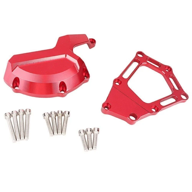 1 Set Copertura Motore Rosso Crash Slider Protezione Alluminio per BMW S1000RR 09-14 Nuovo