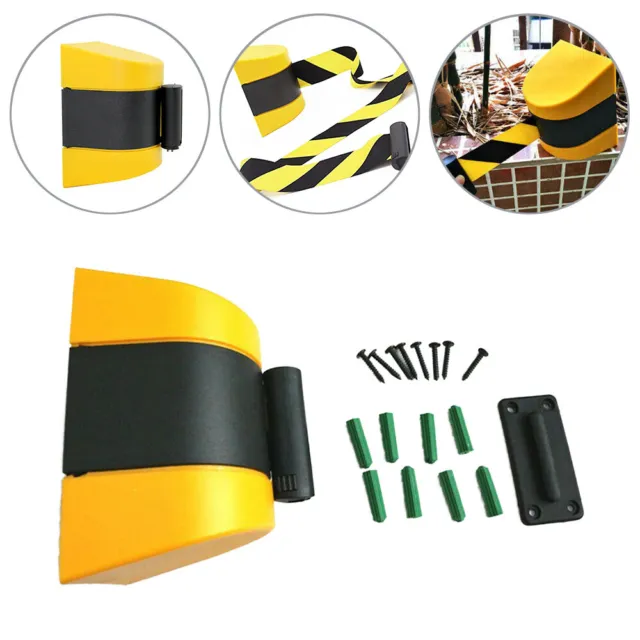 10m Retractable Warning Sign Belt Barrier Tape Security Crowd Safety Control UK