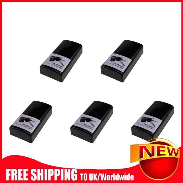 5Pcs Portable Car Key Secret Box Magnetic Creative Car Key Hider Hidden Black Ou