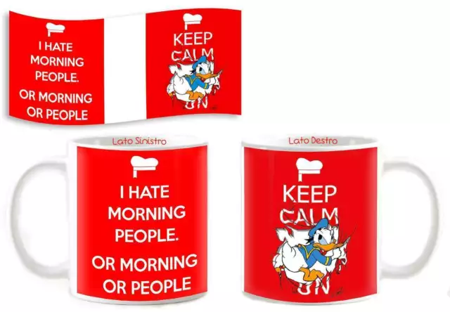 Tazza Mug Keep calm paperino Keep Calm Carry On Paperino Spiritosa doppia